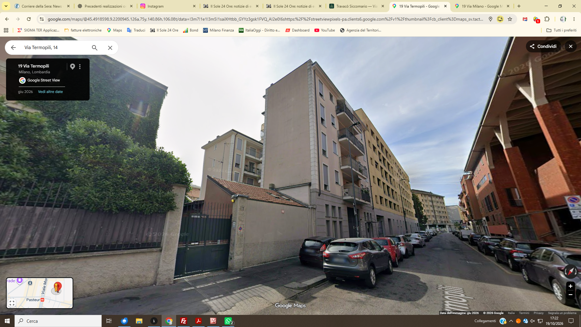 Google Street View — Milano, Via Termopili 14
